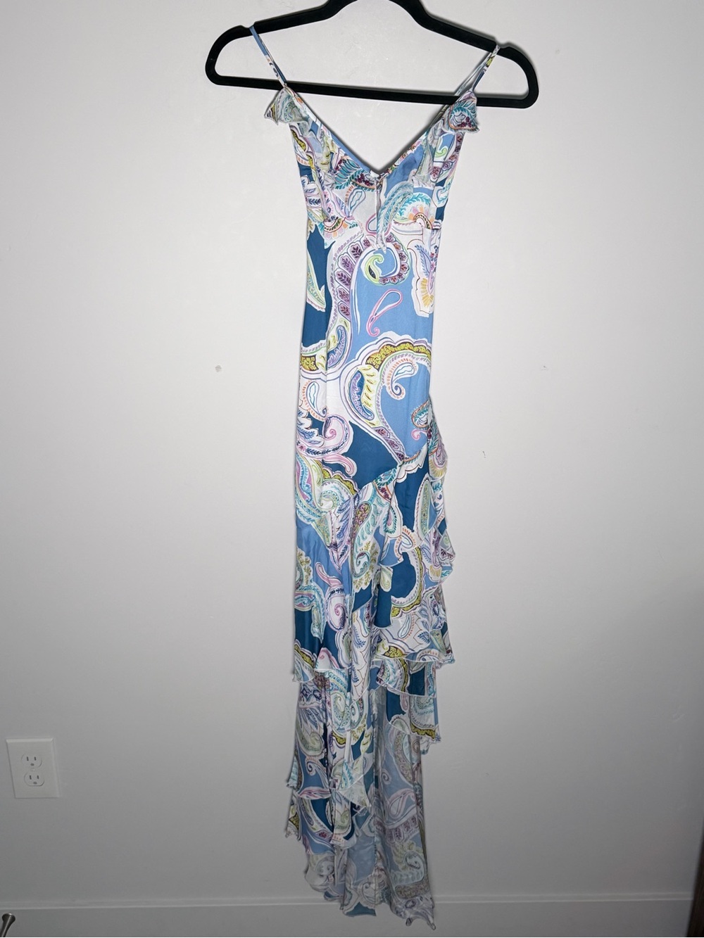 Milly Edra Summer Paisley Dress In Blue Multi 0 - Picture 5 of 11